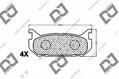 DJ PARTS bp1257 -  Комплект тормозных колодок, дисковый тормоз